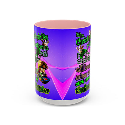 christmas spirits of boston - Accent Mug (purple-pink wave)