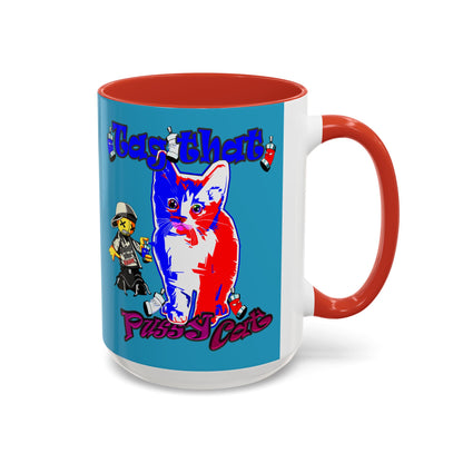 tag that - Accent Mug (turquoise)
