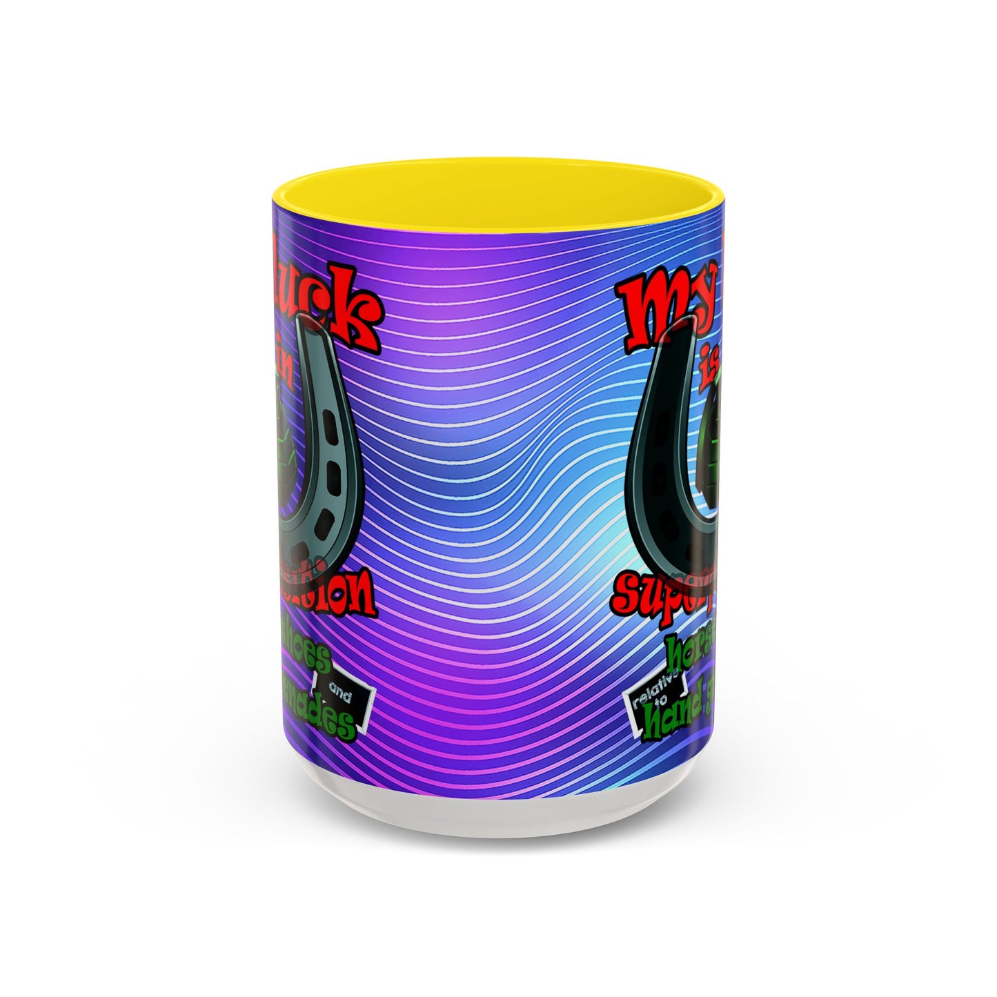my luck - Accent Mug (purple wave)