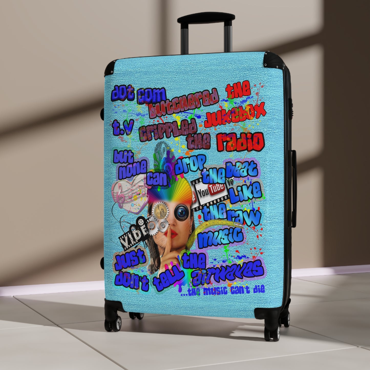 drop the beat - Suitcase (faded blue)