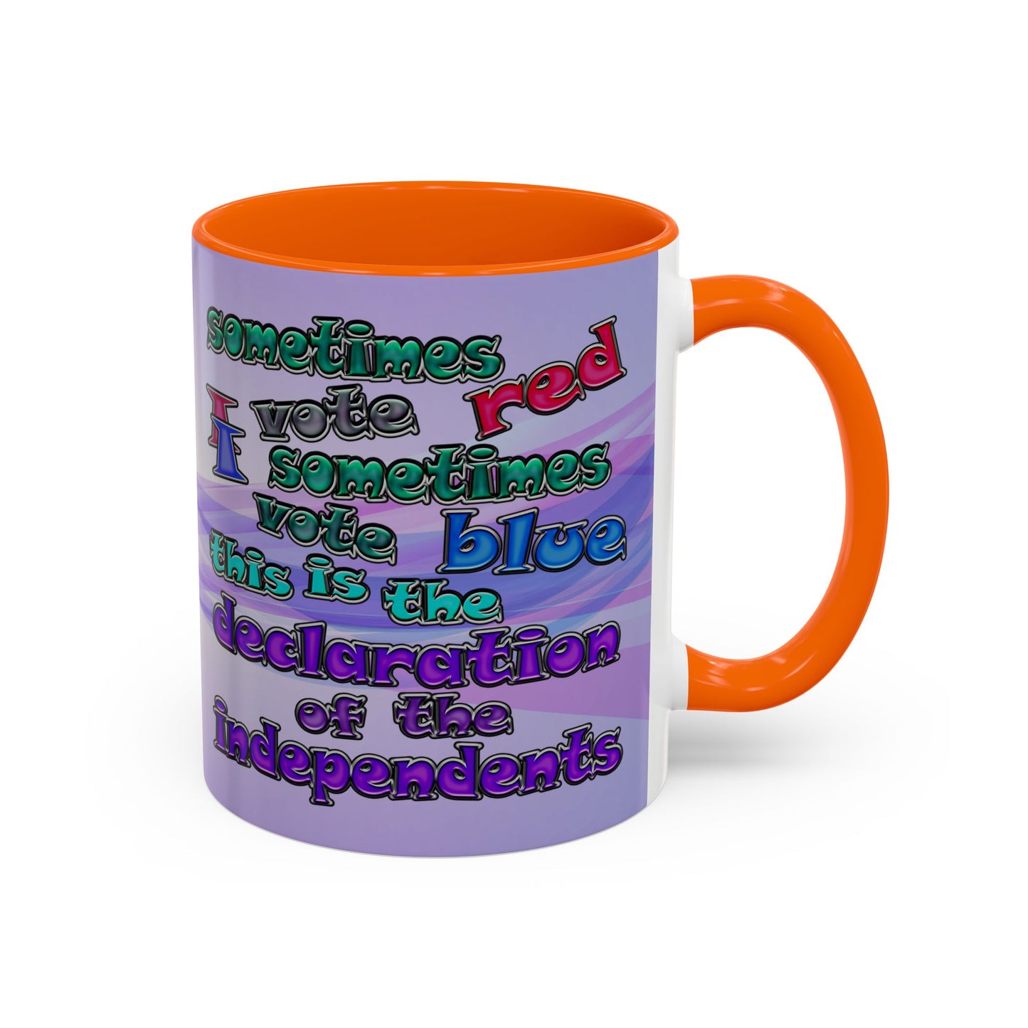 declaration of the independents - Accent Mug (light blue-pink wave)