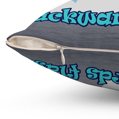 shoot for the stars - Spun Polyester Square Pillow - (brushed nickel)