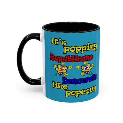popping like popcorn - Accent Mug (turquoise)
