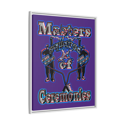 em cee squared - framed canvas art (purple)