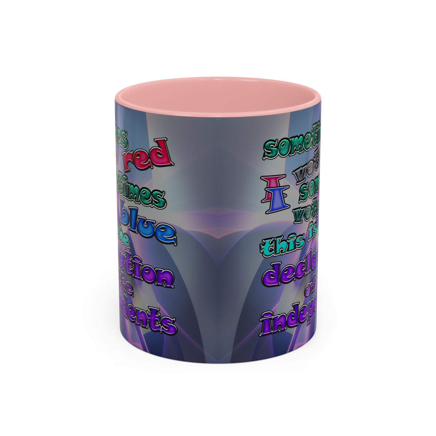 declaration of the independents - Accent Mug (grey-pink wave)