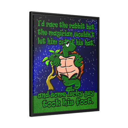 turtle race - framed canvas art ('snoops' background)