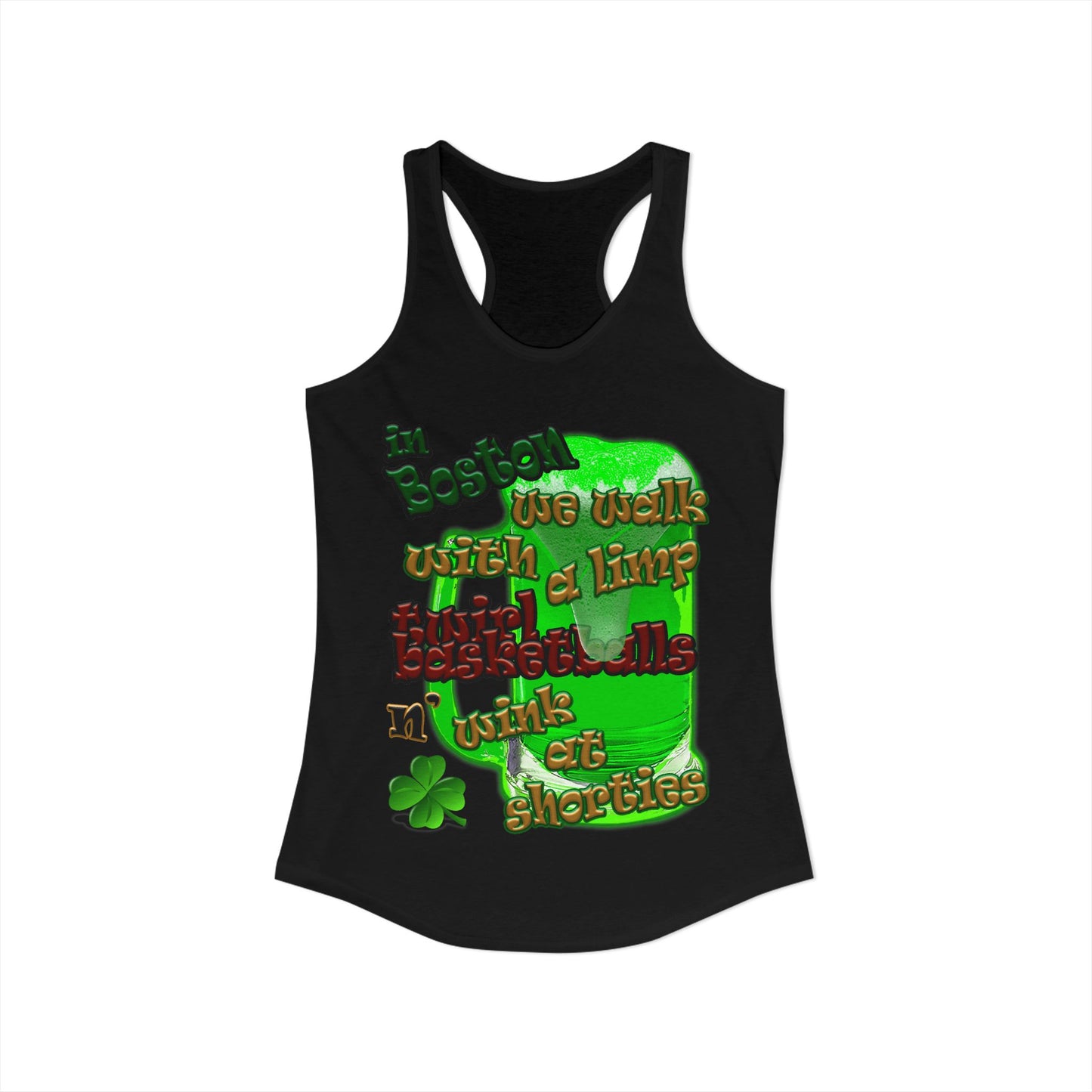 celtics logo - Women's Ideal Racerback Tank