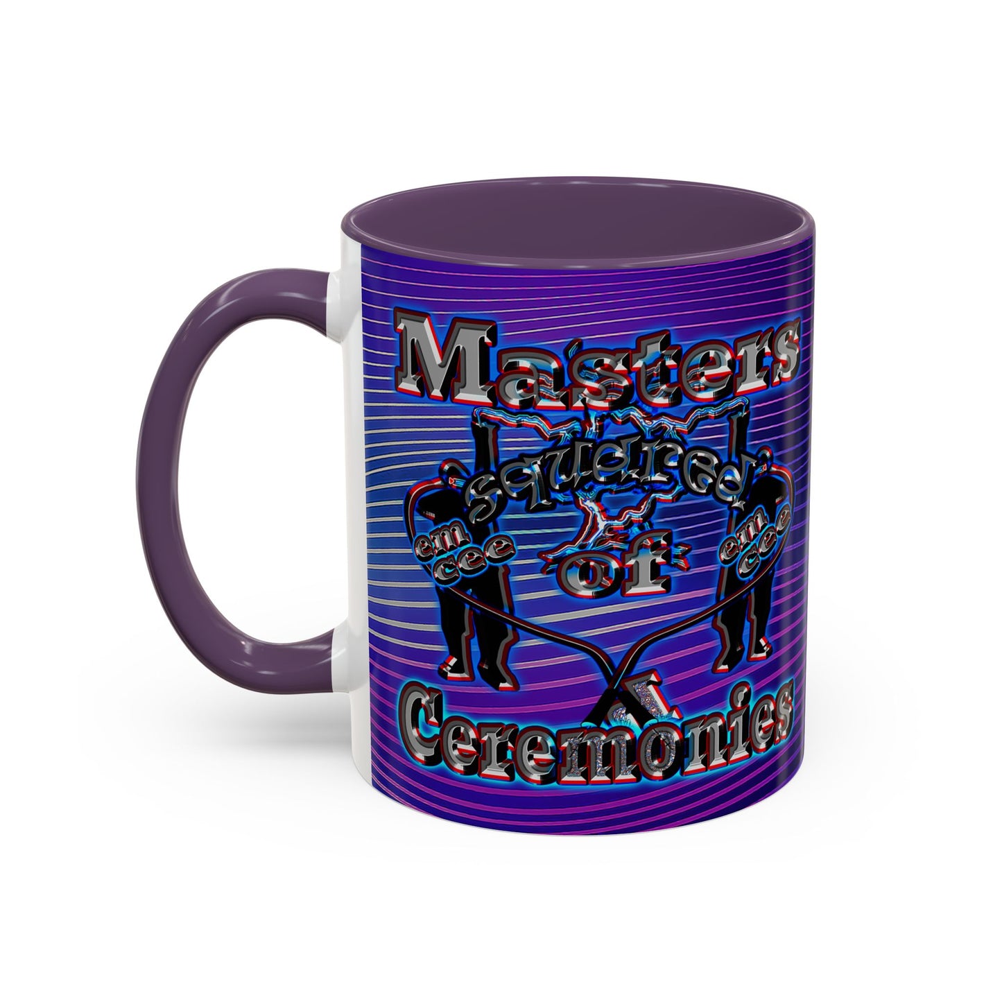em cee squared - Accent Mug (purple wave)