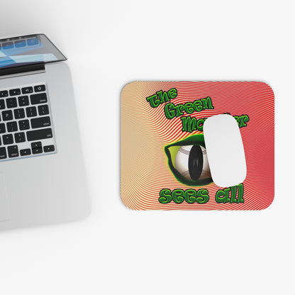 green monster - Mouse Pad (Rectangle) (yellow-orange wave)