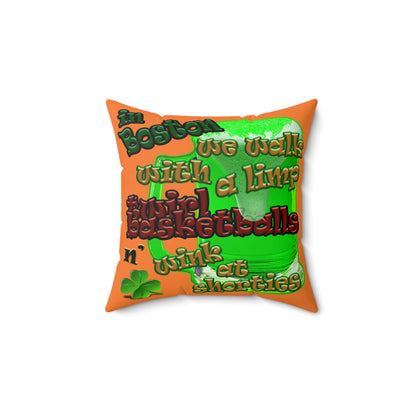 celtics logo - Faux Suede Square Pillow - (crusta)
