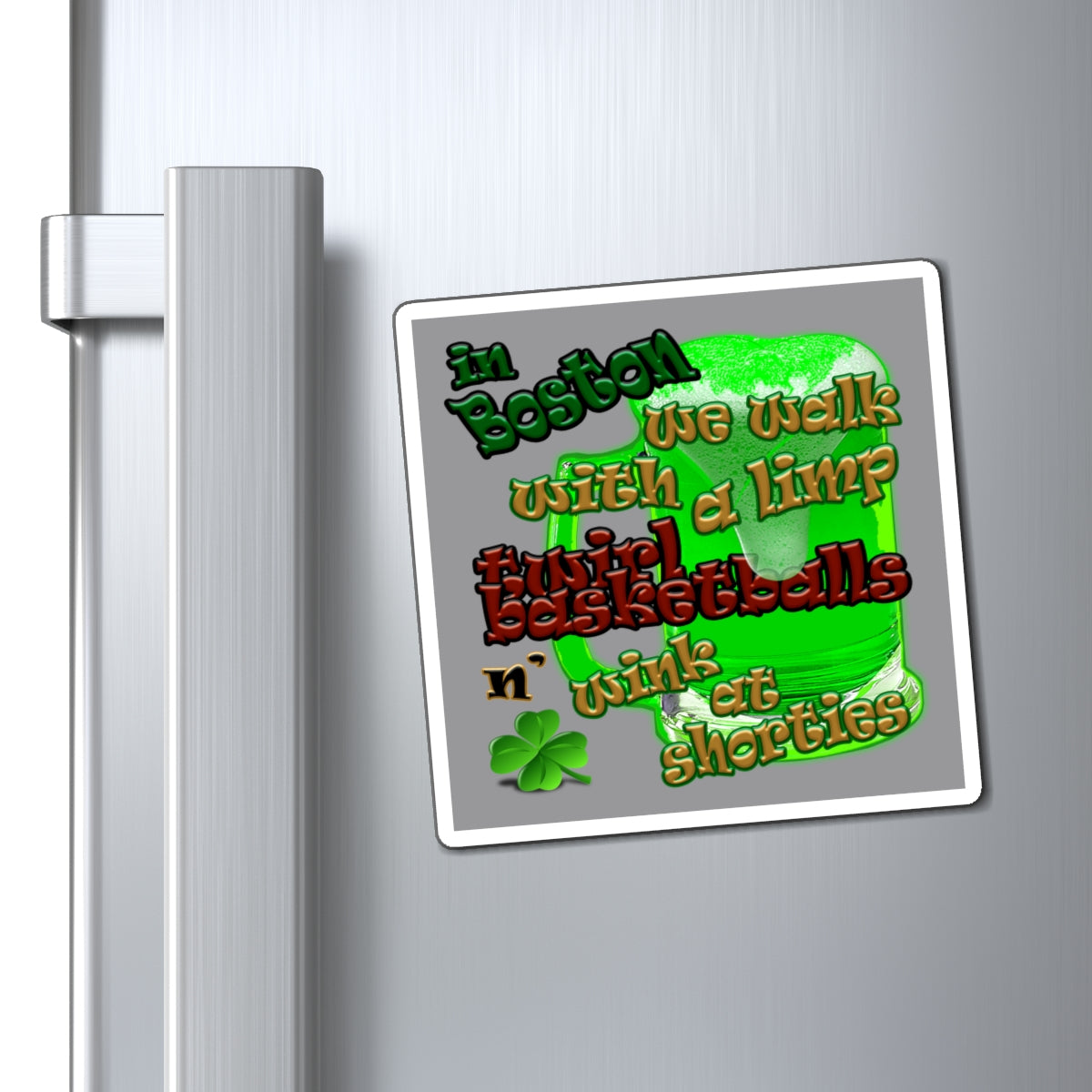 celtics logo - Magnets - (grey)