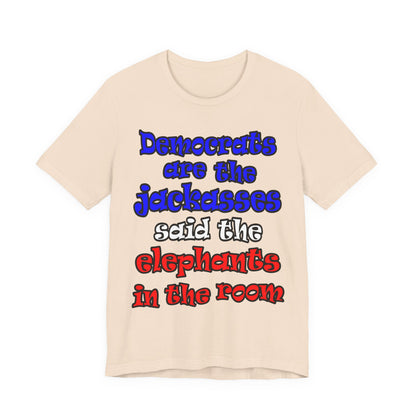 donkeys and elephants - Unisex Jersey Short Sleeve Tee