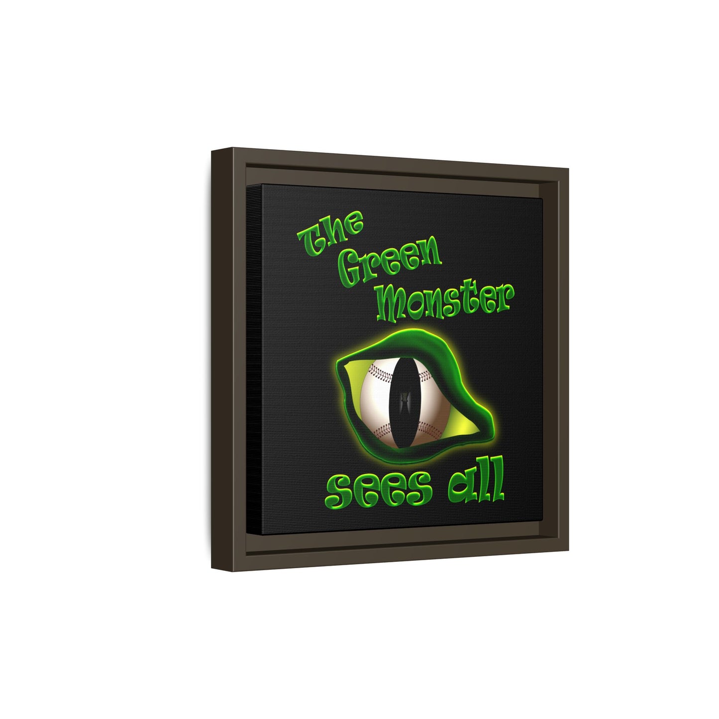 green monster - framed canvas art (black)