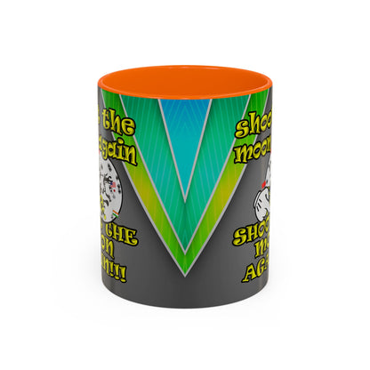 shoot the moon again - Accent Mug (rainbow split)