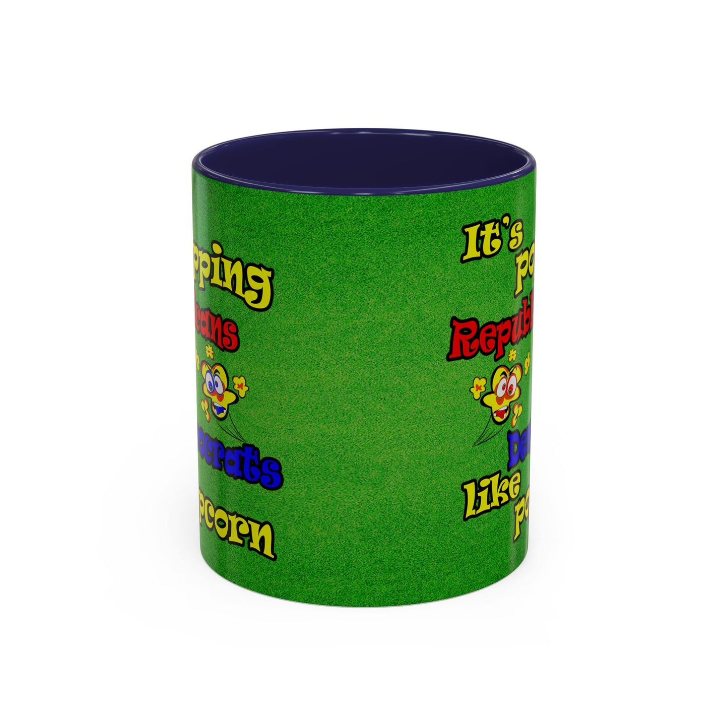 popping like popcorn - Accent Mug (green turf)
