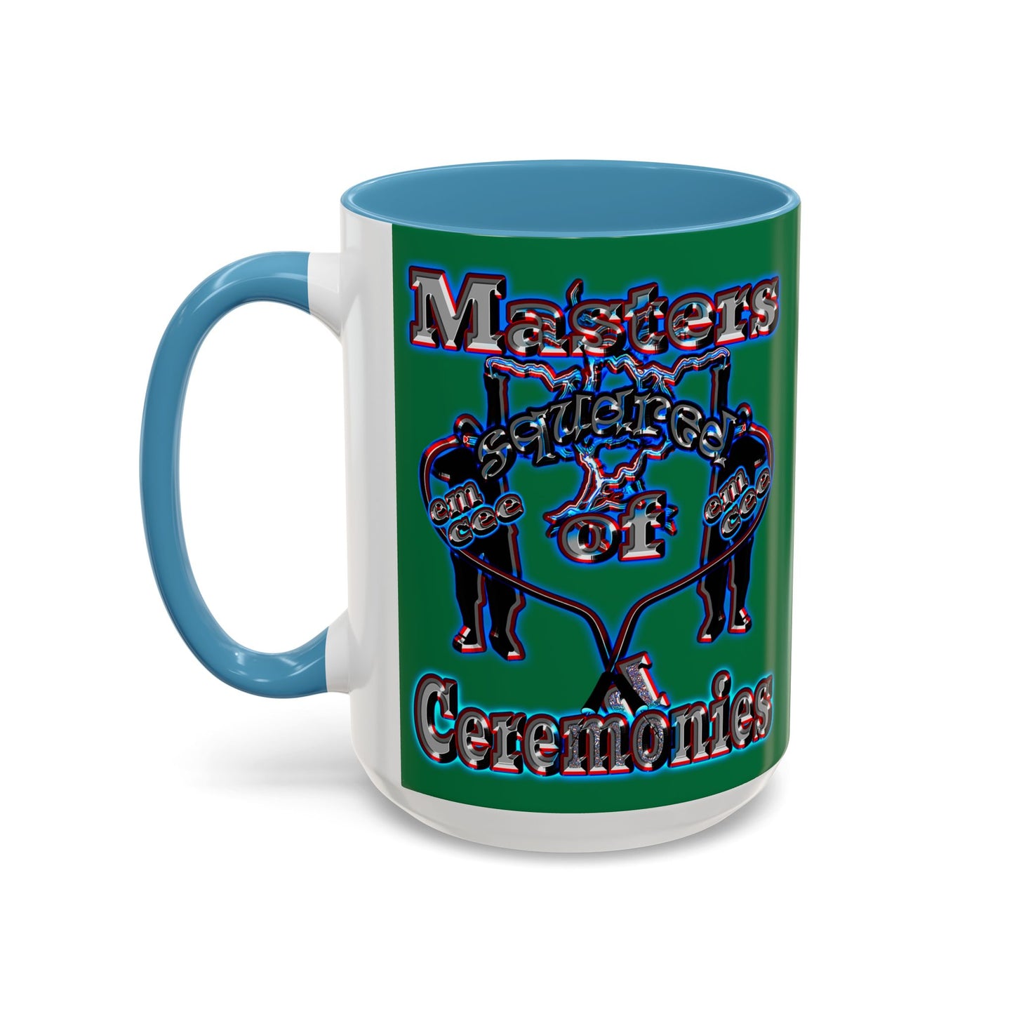 em cee squared - Accent Mug (dark green)