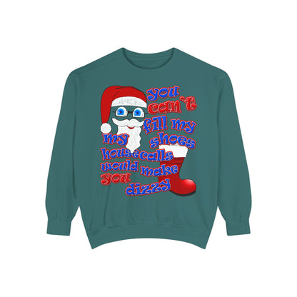 santa's shoes - Unisex Garment-Dyed Sweatshirt
