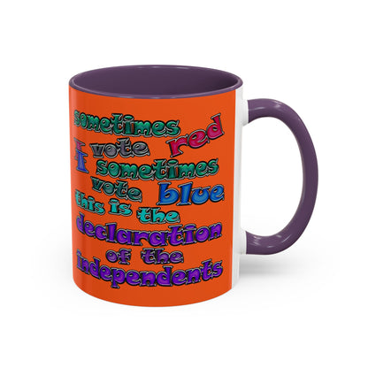 declaration of the independents - Accent Mug (orange)