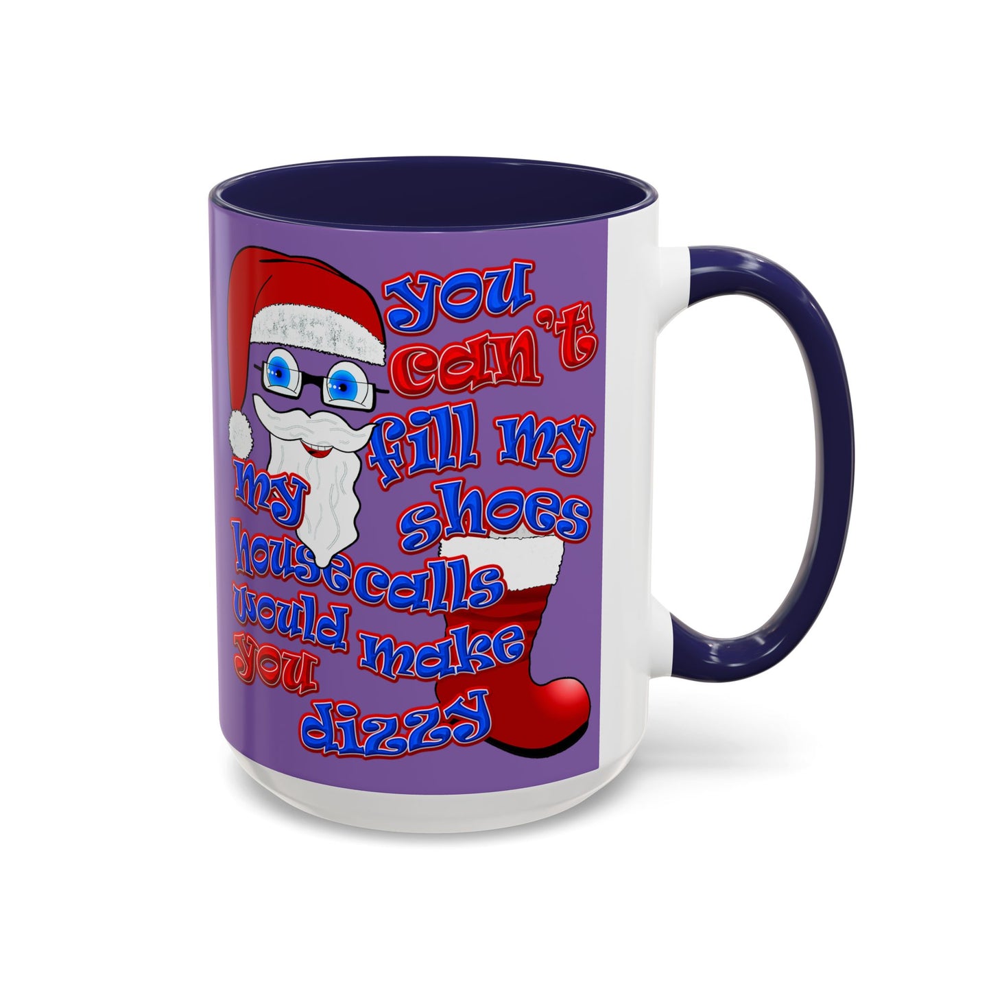 santa's shoes - Accent Mug (light purple)