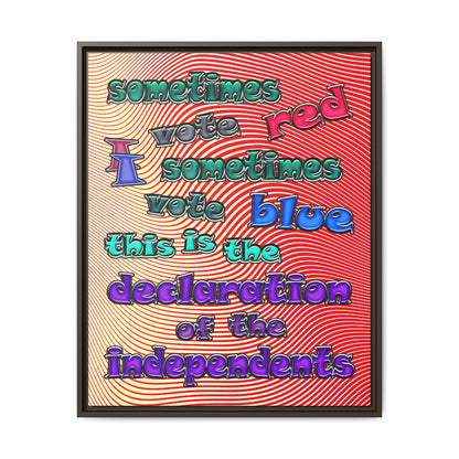 declaration of the independents - framed canvas art (yellow-orange wave)