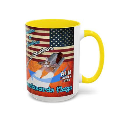 shoot for the stars - Accent Mug (burnt orange)