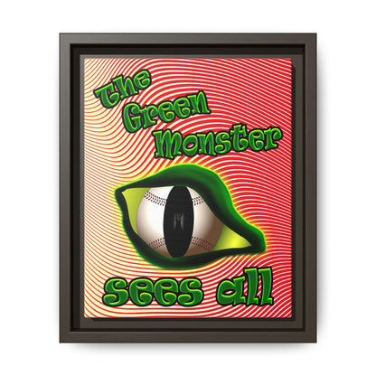 green monster - framed canvas art (yellow-orange wave)
