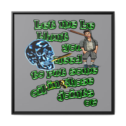 og - framed canvas art (grey)