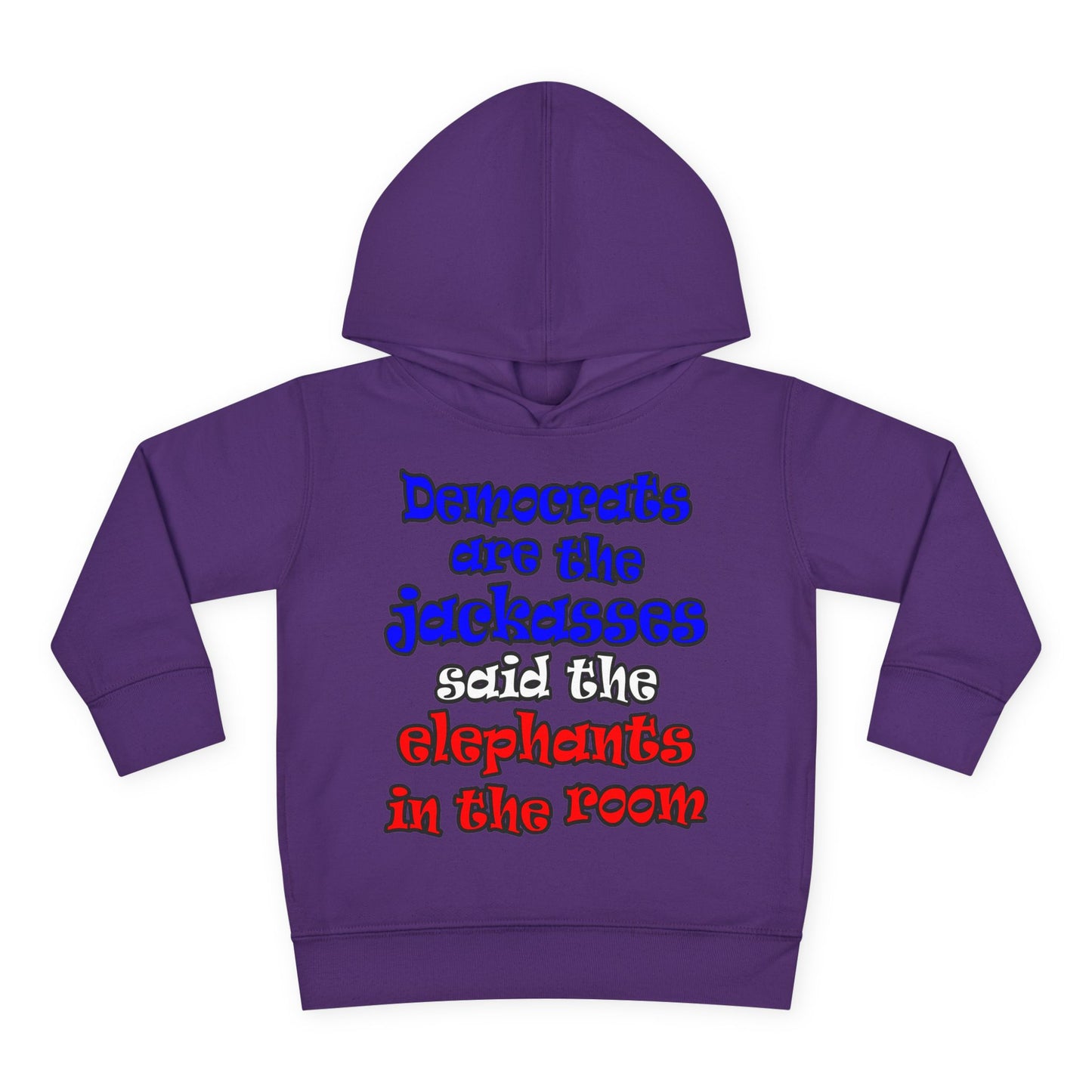 donkeys and elephants - Toddler Pullover Fleece Hoodie