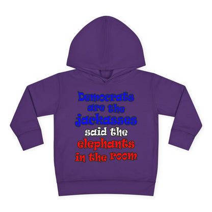 donkeys and elephants - Toddler Pullover Fleece Hoodie