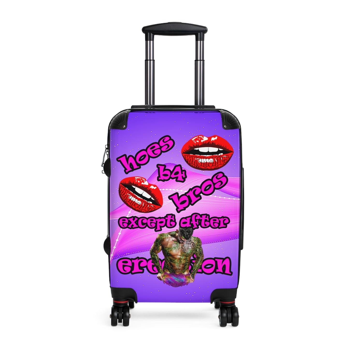 hoes b4 bros - Suitcase (purple-pink wave)