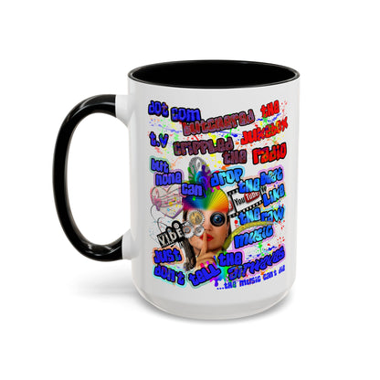 drop the beat - Accent Mug (white)