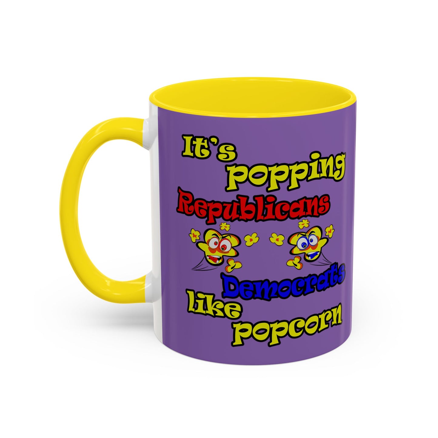 popping like popcorn - Accent Mug (light purple)