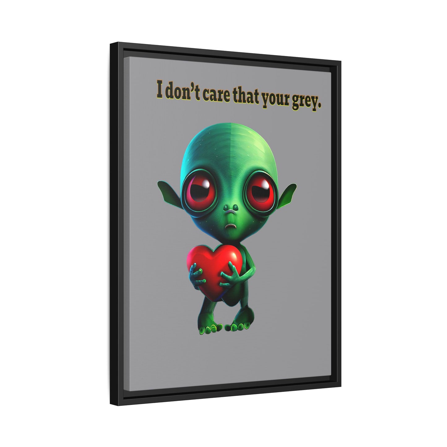 I don't care that your grey - framed canvas art (grey)