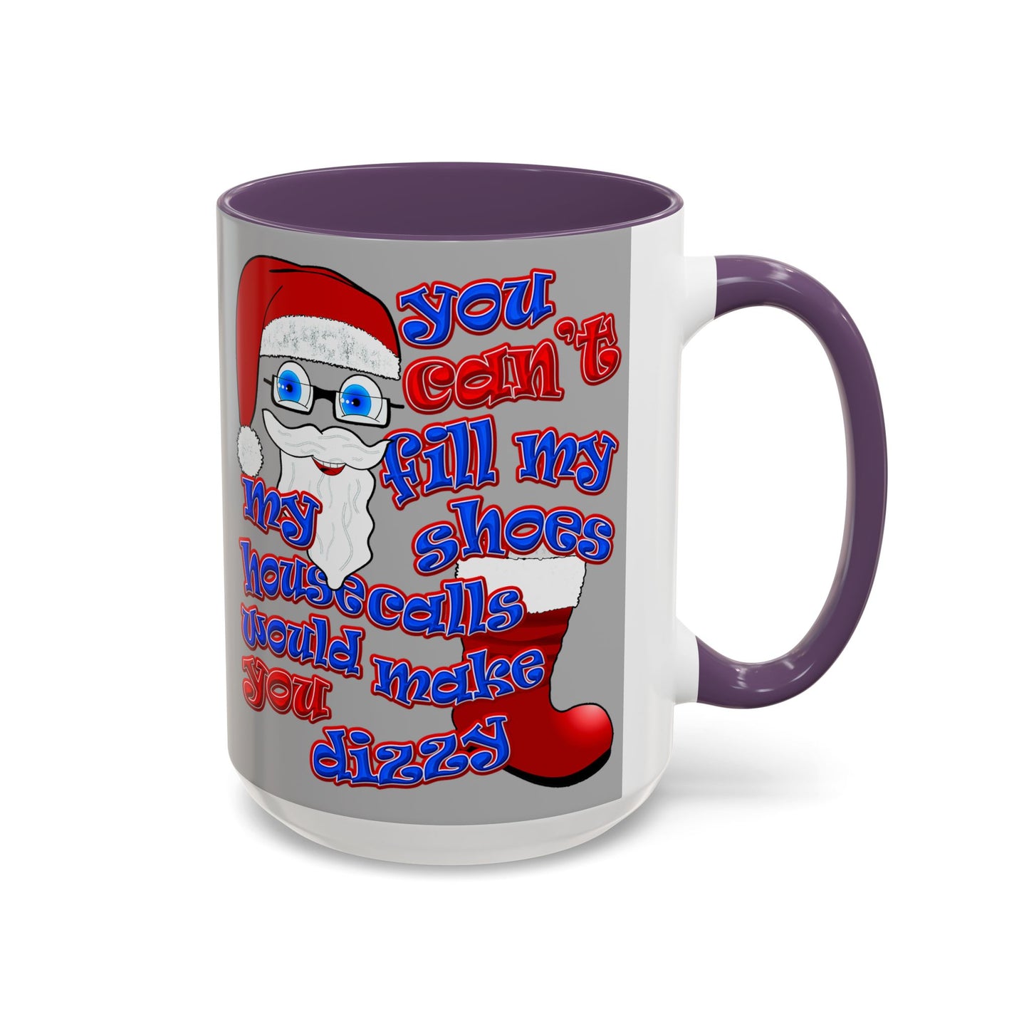santa's shoes - Accent Mug (light grey)