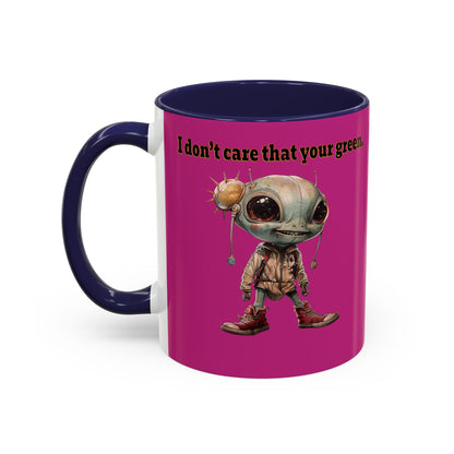I don't care that your grey - Accent Mug (pink)
