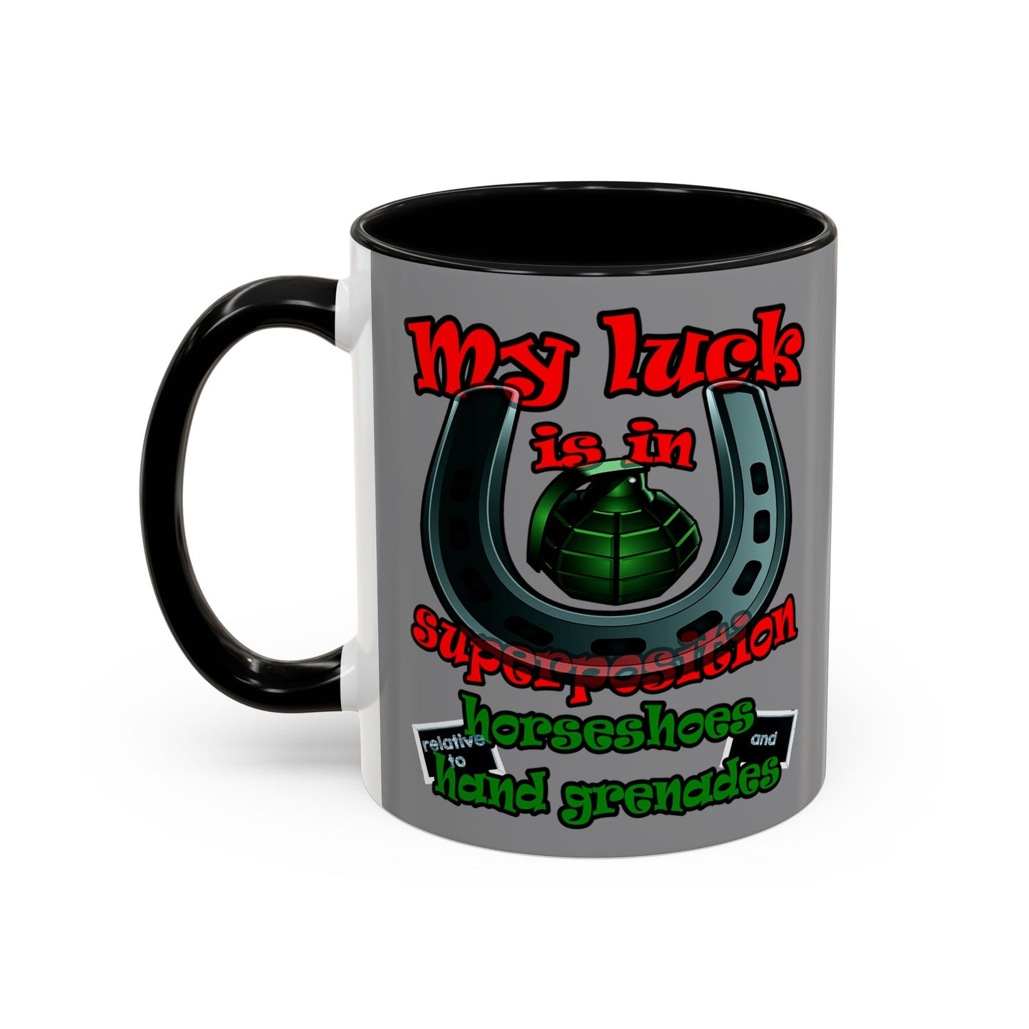 my luck - Accent Mug (grey)