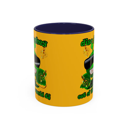 disc jockey - Accent Mug (yellow)