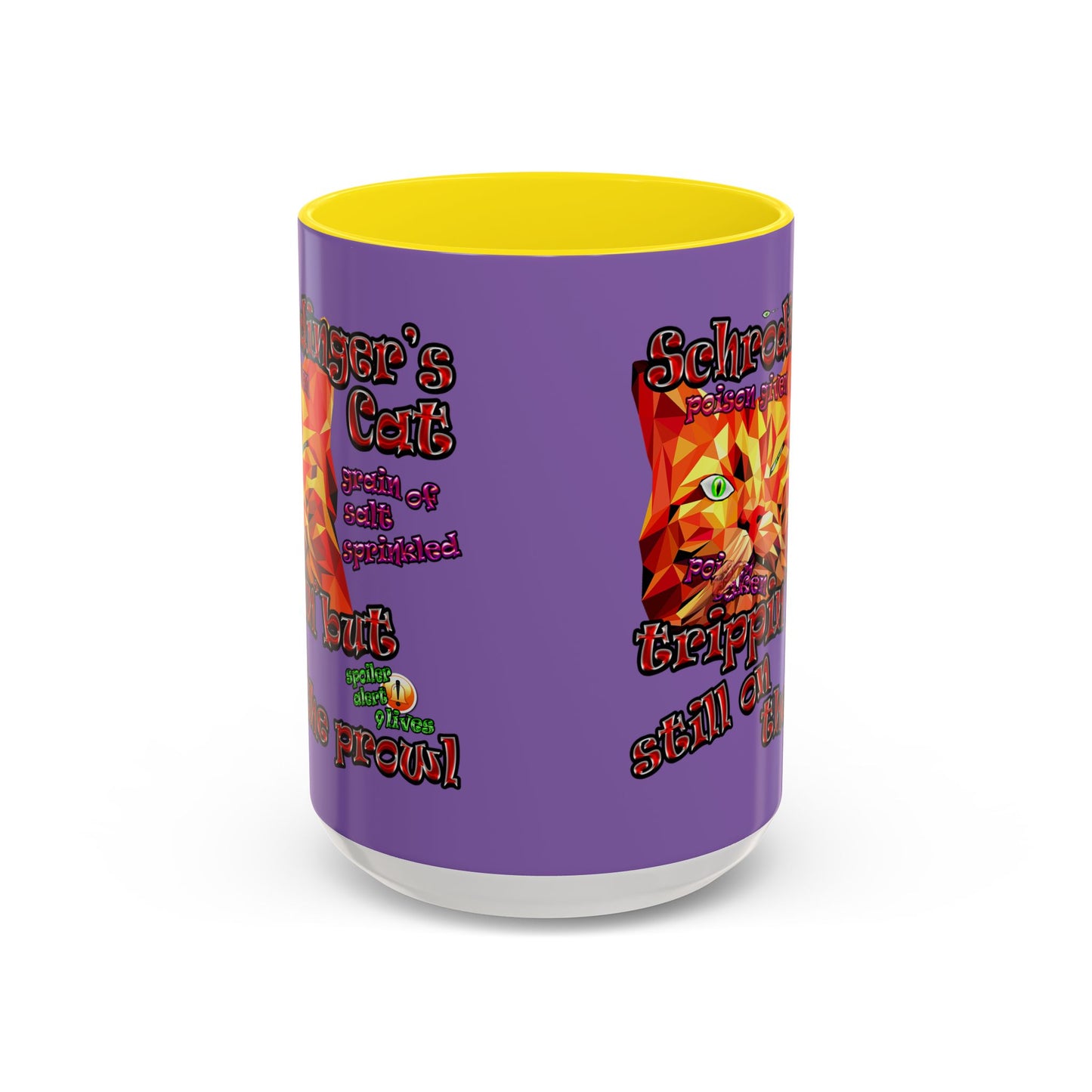 schrodinger's cat - Accent Mug (light purple)