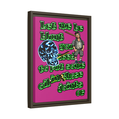 og - framed canvas art (pink)