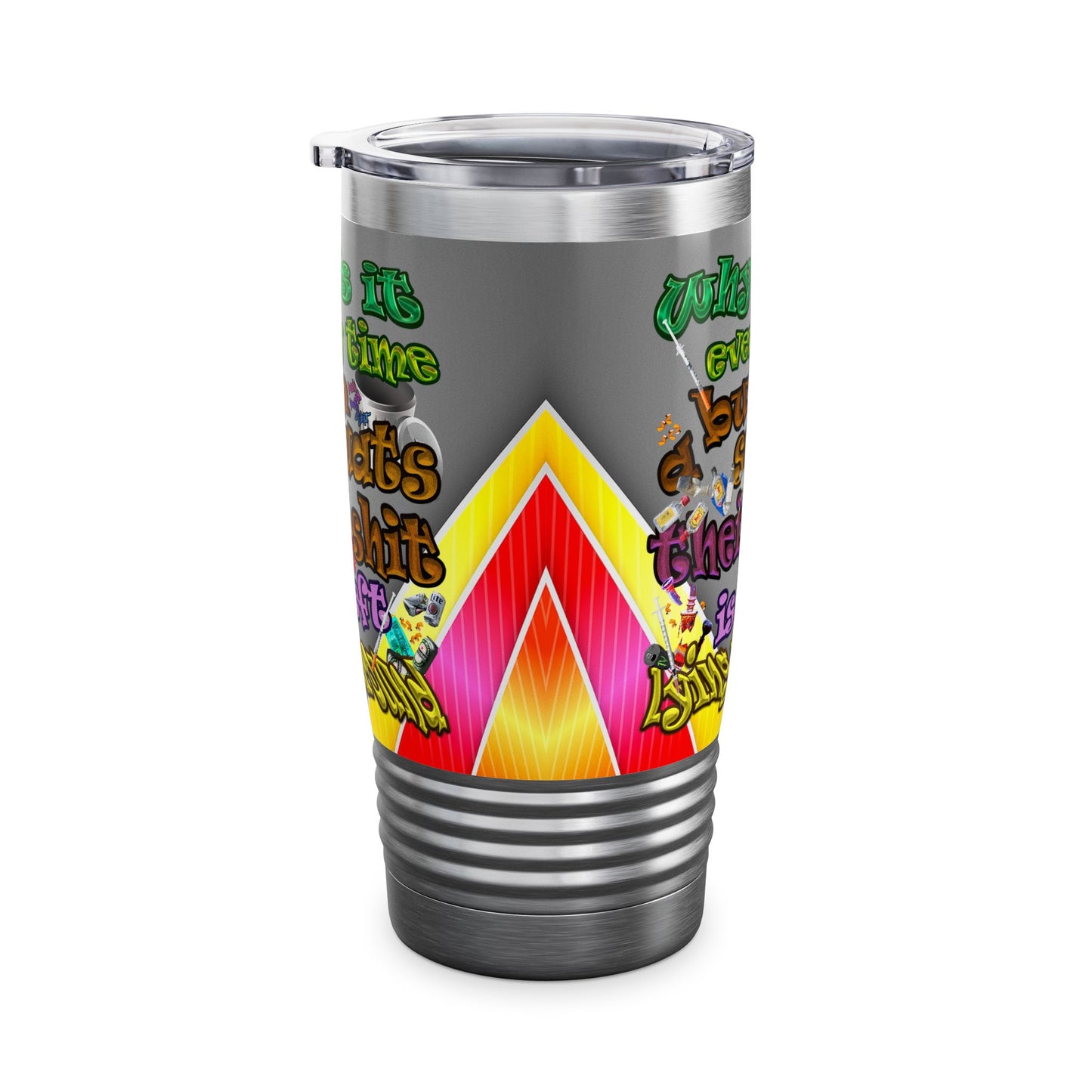 the bum's shit - Ringneck Tumbler, 20oz (rainbow split)