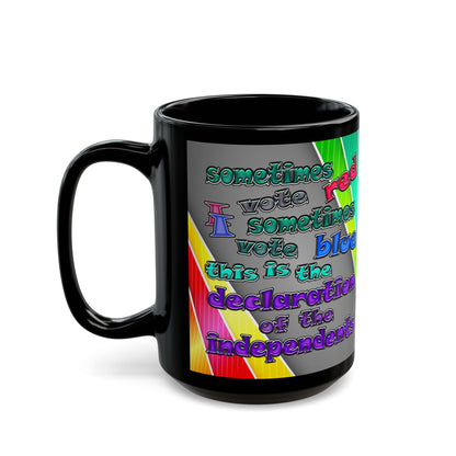 declaration of the independents - Black Mug (rainbow split)