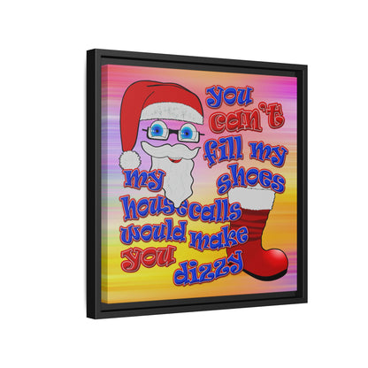 santa's shoes - framed canvas art (color blur)