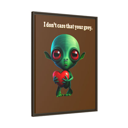 I don't care that your grey - framed canvas art (brown)