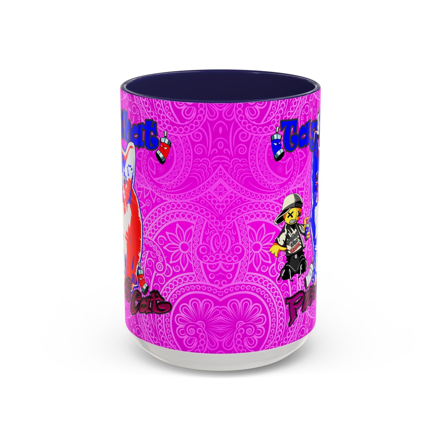 tag that - Accent Mug (pink swirl)