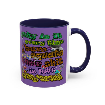 the bum's shit - Accent Mug (light purple)