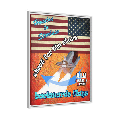 shoot for the stars - framed canvas art (burnt orange)