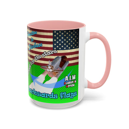 shoot for the stars - Accent Mug (logo green)