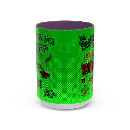 celtics logo - Accent Mug (logo green)