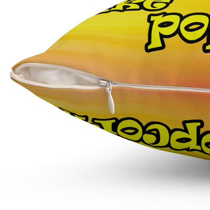 popping like popcorn - Spun Polyester Square Pillow - (color blur)