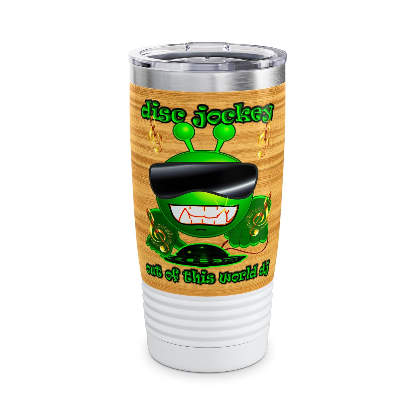 disc jockey - Ringneck Tumbler, 20oz (butterscotch wood finish)